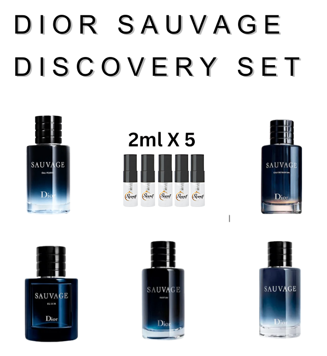 Dior Sauvage Discovery Set 5 X 2mL Samples Scent Minis Perfume Dior Sauvage Discovery Set 5 X 2mL Samples Scent Minis Perfume
